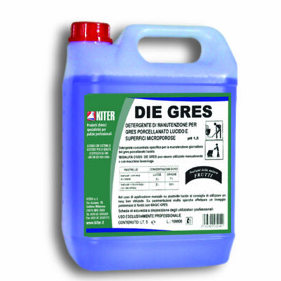 DIE GRES 5 LT - DETERGENTE DI MANUTENZIONE PER PAVIMENTI IN GRES PORCELLANATO LUCIDO