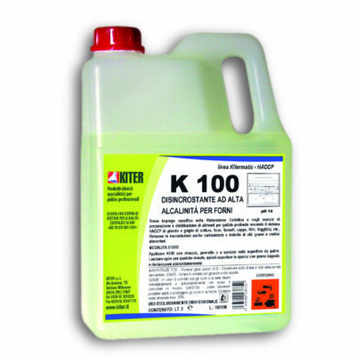 K 100 - DISINCROSTANTE ALCALINO PER LA PULIZIA PERIODICA DI FORNI, FORNELLI, FRIGGITRICI E PIASTRE DI COTTURA - HACCP