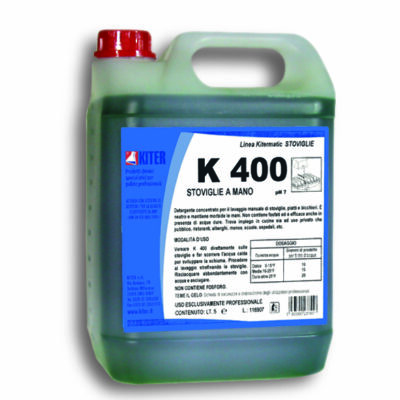 K 400 - DETERGENTE LIQUIDO PER LAVAGGIO MANUALE STOVIGLIE - HACCP